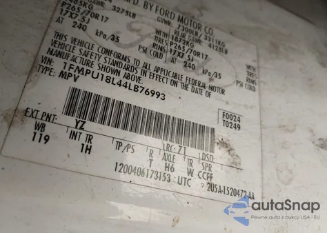 2004 Ford Expedition Eddie Bauer из США, поврежденный, VIN 1FMPU18L44LB76993